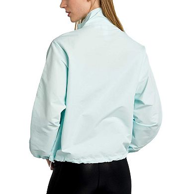 Women's Lusso Light Blue New York Yankees Parker Half-Zip Jacket