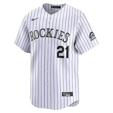 Men's Nike Kyle Freeland White Colorado Rockies Home Limited Player Jersey