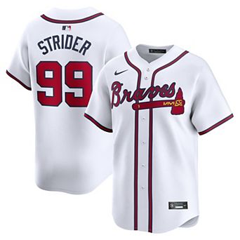 Men's Nike Spencer Strider White Atlanta Braves Home Limited Player Jersey