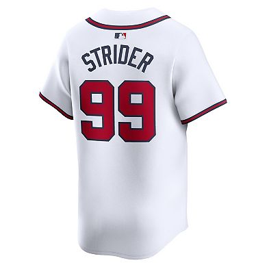 Men's Nike Spencer Strider White Atlanta Braves Home Limited Player Jersey