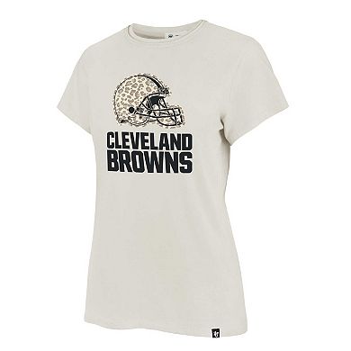 Women's '47 Cream Cleveland Browns Panthera Frankie T-Shirt
