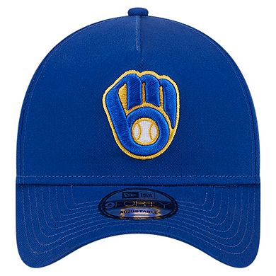 Men's New Era Royal Milwaukee Brewers Team Color A-Frame 9FORTY Adjustable Hat