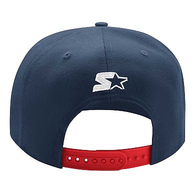 Men's Starter Navy/Red Florida Panthers Arch Logo Two-Tone Snapback Hat