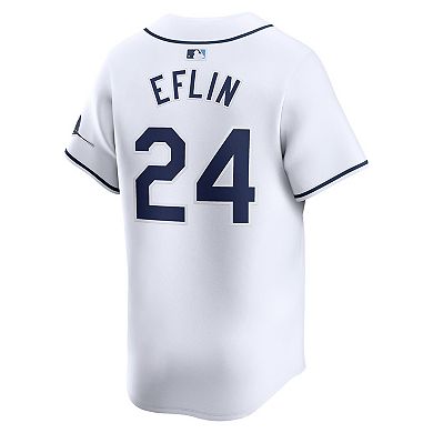 Men's Nike Zach Eflin White Tampa Bay Rays Home Limited Player Jersey