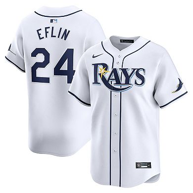 Men's Nike Zach Eflin White Tampa Bay Rays Home Limited Player Jersey