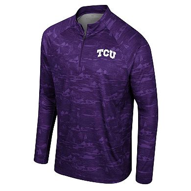 Men's Colosseum Purple TCU Horned Frogs Carson Raglan Quarter-Zip Jacket
