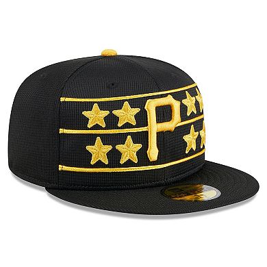 Men's New Era Black Pittsburgh Pirates 2025 Batting Practice 59FIFTY Fitted Hat