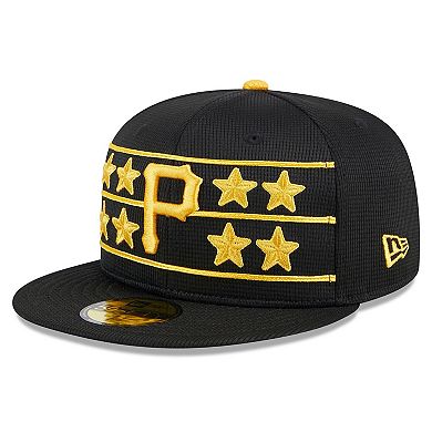Men's New Era Black Pittsburgh Pirates 2025 Batting Practice 59FIFTY Fitted Hat