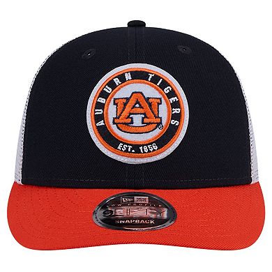 Men's New Era Navy Auburn Tigers Throwback Circle Patch 9FIFTY Trucker Snapback Hat