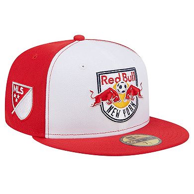 Men's New Era White/Red New York Red Bulls 2024 Kick Off Collection 59FIFTY Fitted Hat