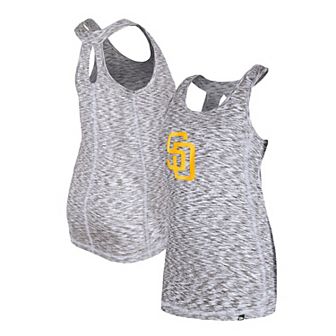 Women's New Era Brown San Diego Padres Space Dye Keyhole Back Tank Top