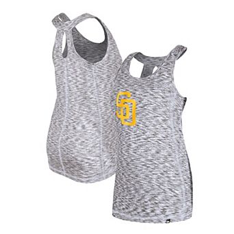 Women's New Era Brown San Diego Padres Space Dye Keyhole Back Tank Top