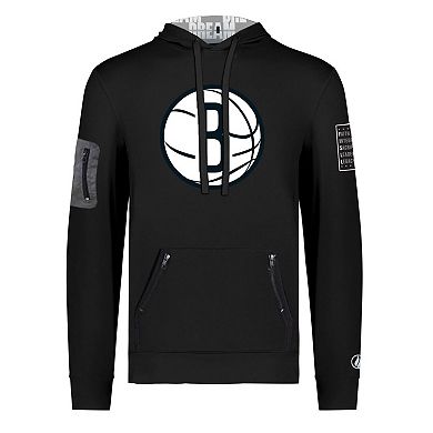 Unisex FISLL x Black History Collection Black Brooklyn Nets Pullover Hoodie