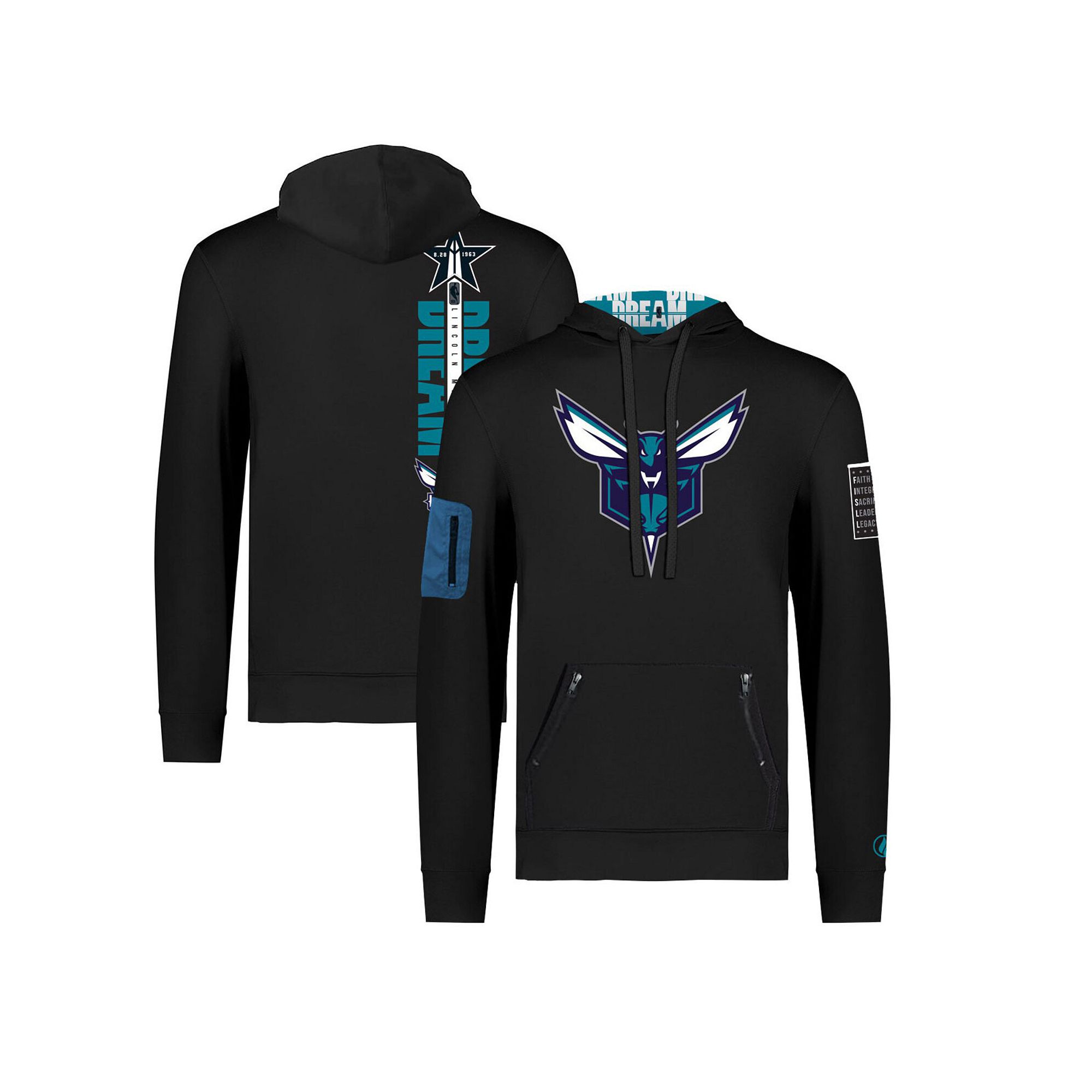 Unisex FISLL x Black History Collection  Black Charlotte Hornets Pullover H