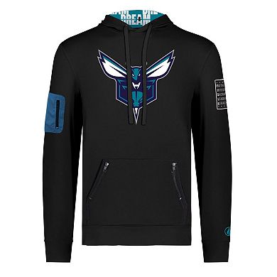 Unisex FISLL x Black History Collection  Black Charlotte Hornets Pullover Hoodie