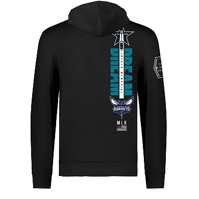 Unisex FISLL x Black History Collection Black Charlotte Hornets Pullover Hoodie