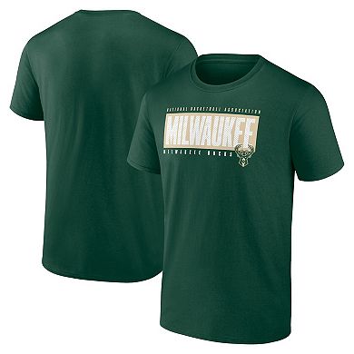 Men's Fanatics Branded Hunter Green Milwaukee Bucks Box Out T-Shirt