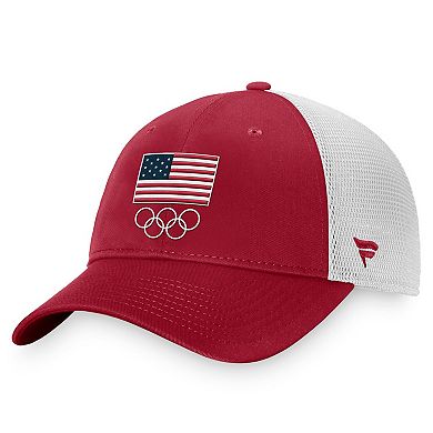 Women's Fanatics Branded Red Team USA Adjustable Hat