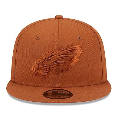 Men's New Era Brown Philadelphia Eagles Color Pack 9FIFTY Snapback Hat