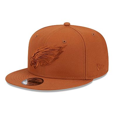 Men's New Era Brown Philadelphia Eagles Color Pack 9FIFTY Snapback Hat