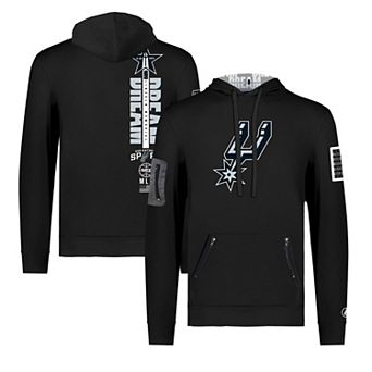 Unisex FISLL x Black History Collection Black San Antonio Spurs Pullover Hoodie