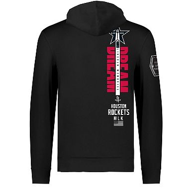 Unisex FISLL x Black History Collection  Black Houston Rockets Pullover Hoodie
