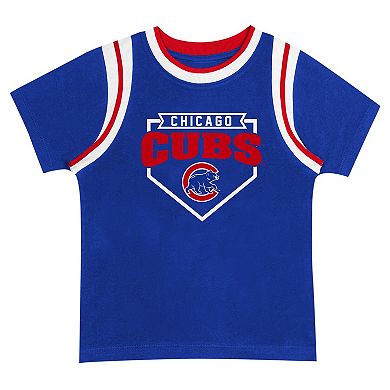 Toddler Fanatics Branded Royal/Gray Chicago Cubs Bases Loaded T-Shirt & Shorts Set