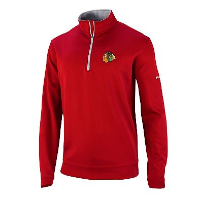 Men's Columbia Red Chicago Blackhawks Wickham Hills Omni-Wick Quarter-Zip Jacket