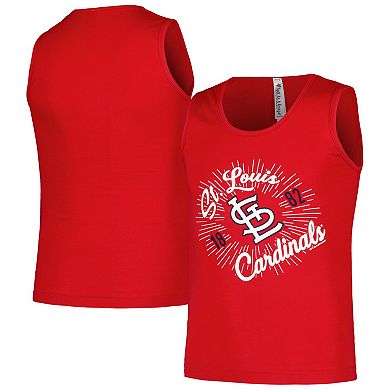 Girls Youth Soft as a Grape Red St. Louis Cardinals Tank Top