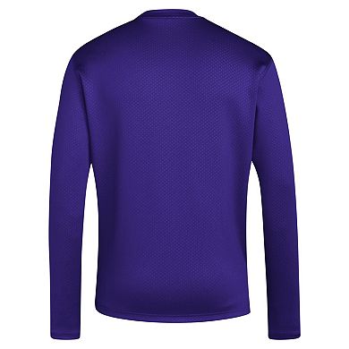 Men's adidas Purple Washington Huskies Reverse Retro Baseball Script Pullover Sweatshirt