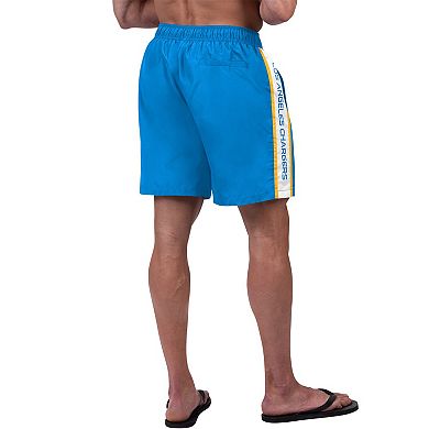 Men's G-III Sports by Carl Banks Powder Blue Los Angeles Chargers Streamline Volley Swim Shorts