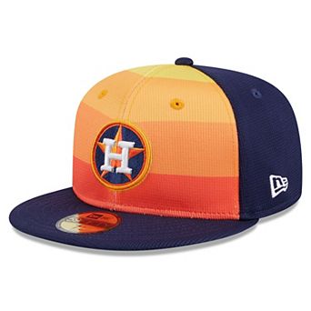 Men's New Era Orange Houston Astros 2024 Batting Practice 59FIFTY Fitted Hat