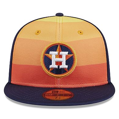 Men's New Era Orange Houston Astros 2024 Batting Practice 59FIFTY Fitted Hat