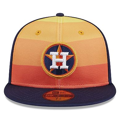 Men's New Era  Orange Houston Astros 2024 Batting Practice 59FIFTY Fitted Hat
