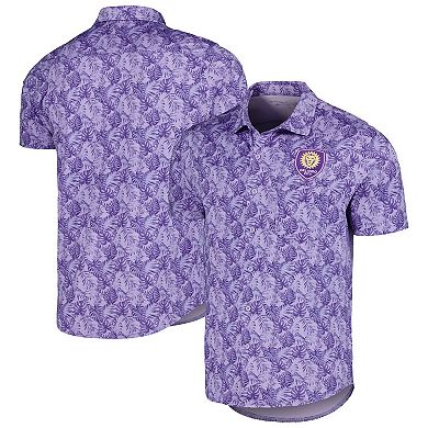 Men's Antigua Purple Orlando City SC Resort Button-Up Shirt