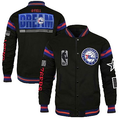 76ers varsity jacket hotsell