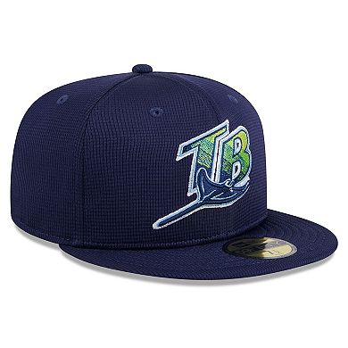 Men's New Era  Navy Tampa Bay Rays 2024 Batting Practice 59FIFTY Fitted Hat