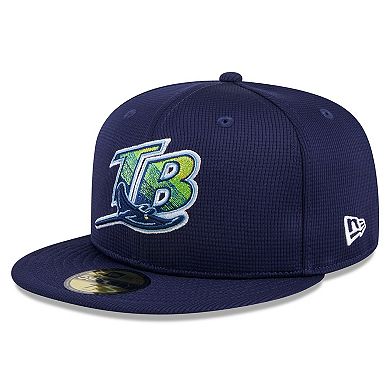 Men's New Era  Navy Tampa Bay Rays 2024 Batting Practice 59FIFTY Fitted Hat