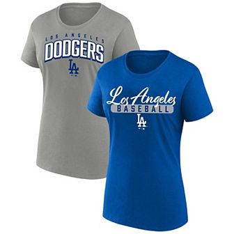 Women's Profile Royal/Gray Los Angeles Dodgers Plus Size 2-Pack Scoop Neck T-Shirt Set