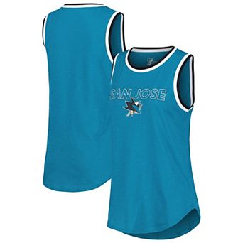 Women's G-III 4Her by Carl Banks Teal San Jose Sharks Strategy Tank Top