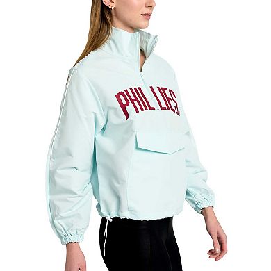 Women's Lusso Light Blue Philadelphia Phillies Parker Half-Zip Jacket