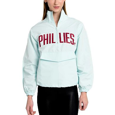 Women's Lusso Light Blue Philadelphia Phillies Parker Half-Zip Jacket