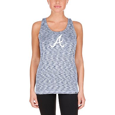 Women's New Era Navy Atlanta Braves Space Dye Keyhole Back Tank Top
