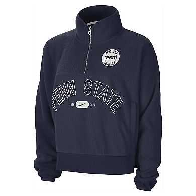 Women's Nike Navy Penn State Nittany Lions Fly Fleece Quarter-Zip Jacket