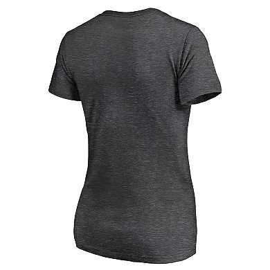 Women's Heather Gray Chicago Blackhawks #WeSkateFor V-Neck T-Shirt