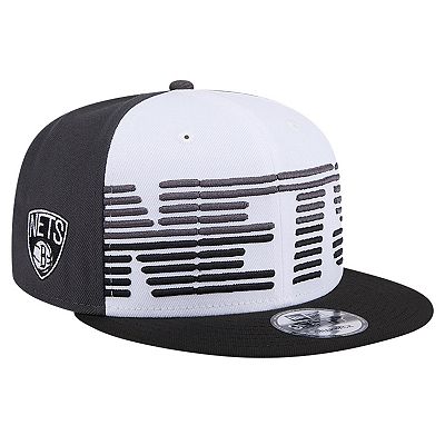 Men's New Era White/Black Brooklyn Nets Throwback Gradient Tech