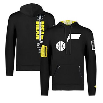 Unisex FISLL x Black History Collection Black Utah Jazz Pullover Hoodie