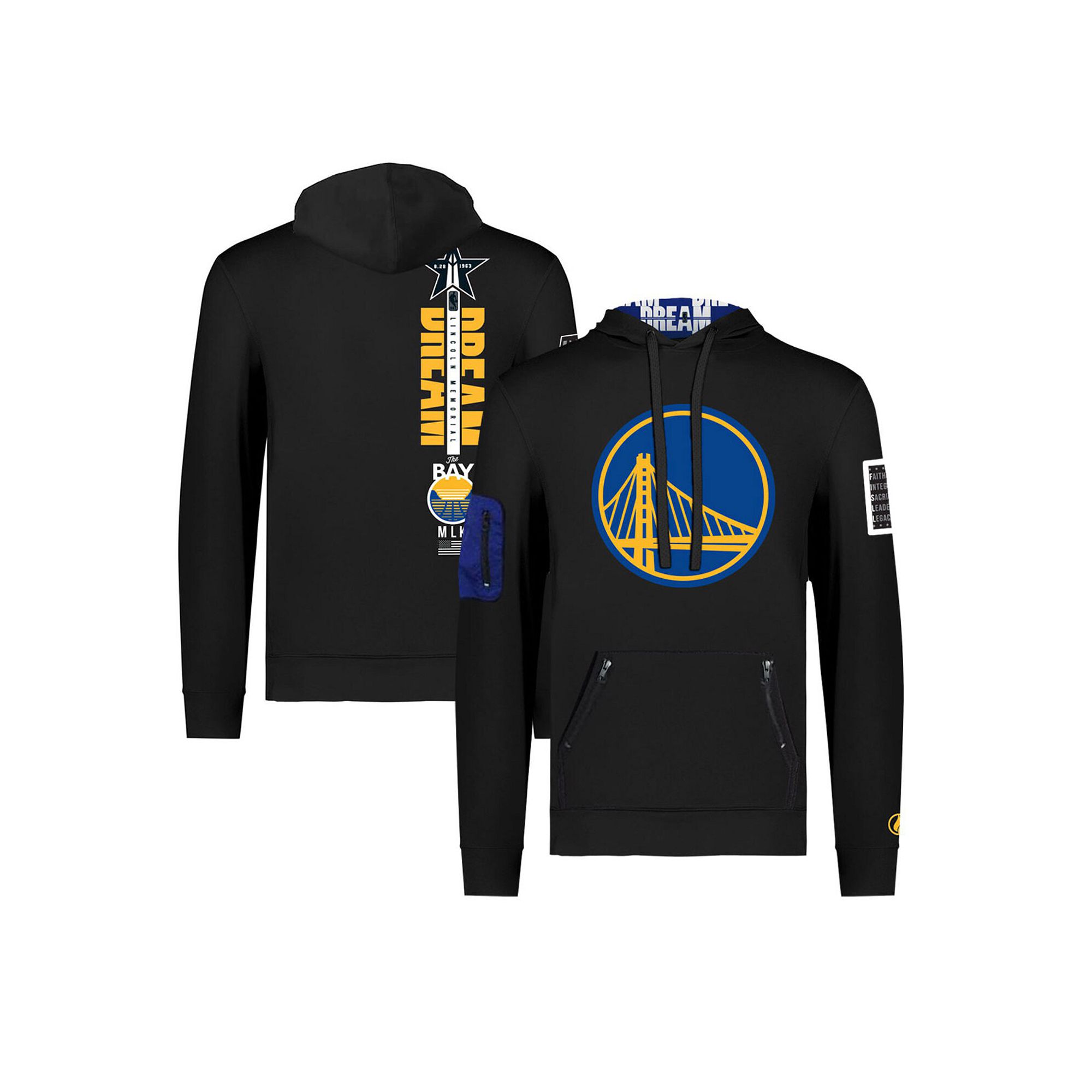 Unisex FISLL x Black History Collection  Black Golden State Warriors Pullov