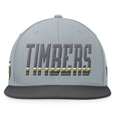 Men's Fanatics Branded Gray Portland Timbers Smoke Snapback Hat