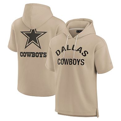 Unisex Fanatics Signature Khaki Dallas Cowboys Elements Super Soft Fleece Short Sleeve Hoodie